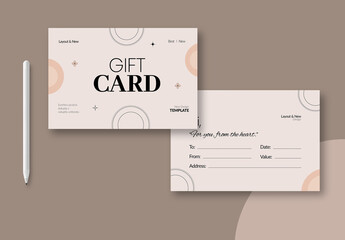 Gift Card Design Template Layout