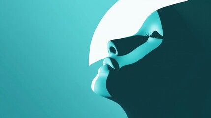 Teal minimalist poster with bold typography