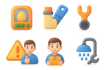 Illustrated tool and utility icon collection for digital design projects