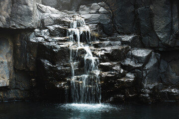 waterfall in the mountains