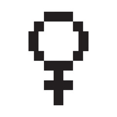Pixel art of the venus symbol