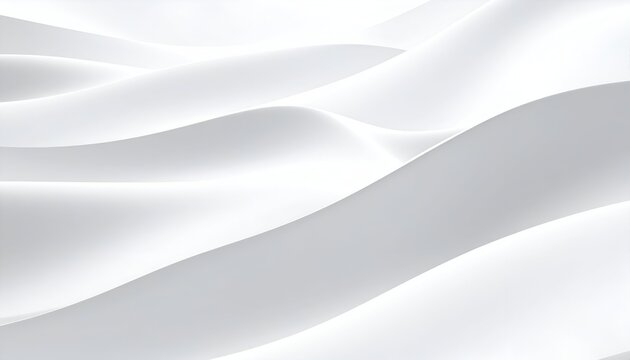 Abstract digital rendering of smooth, flowing white curves resembling a landscape - Powered by Adobe