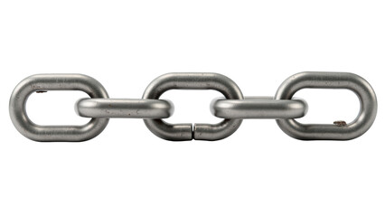Obraz premium Sturdy metal chain links connected together, showcasing robust design and industrial style. Ideal for various applications construction