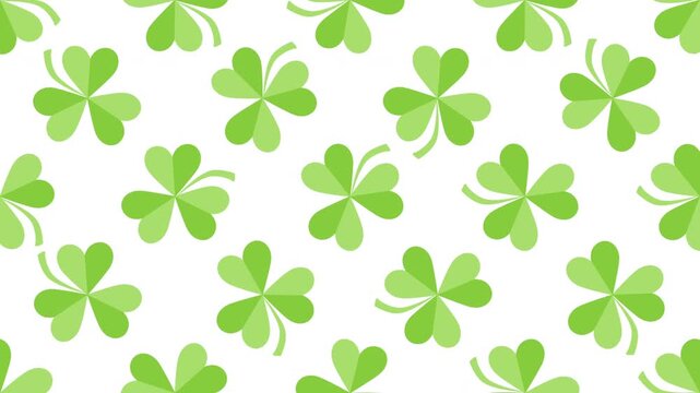 clovers in pattern, unbroken clover motif for fabric and surface decorating