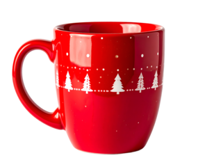 Holiday mug isolated on transparent background