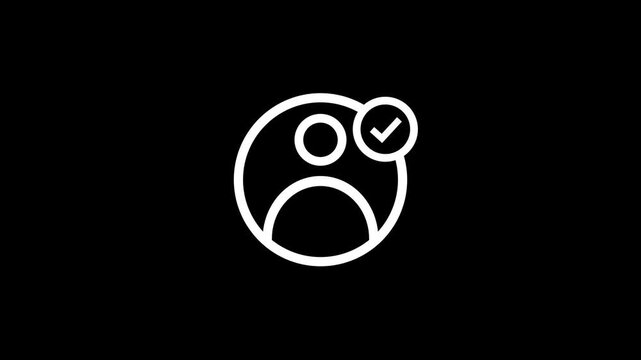 Simple line icon symbolizing a user profile or avatar, representing identity and personhood against a stark, contrasting background.