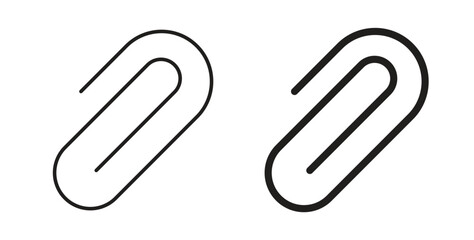 Fototapeta premium Clip icons in line designs. solid silhouette style in black