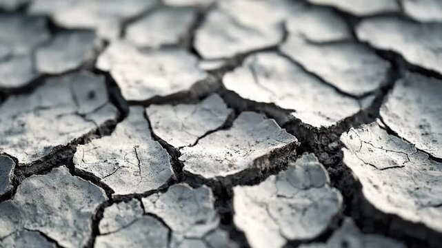 Video Close-up view of a cracked surface with imperfections and damage, ideal for use in of wear and tear or decay