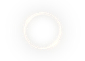 Gold Sparkle Ring PNG Overlay with Transparent Effect on transparent background