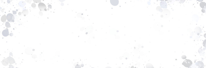 Soft white bokeh light effects and subtle transparent snow-like particles create a gentle, ethereal frame around the edges of a transparent background for winter designs