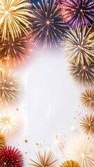Festive Firework Frame for New Year's Eve Celebration