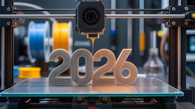 2026 Being 3D Printed on Modern Additive Manufacturing Machine in Tech Workshop