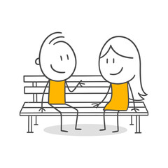 A Couple Enjoying Pleasant Conversations on a Park Bench During a Serene Afternoon.