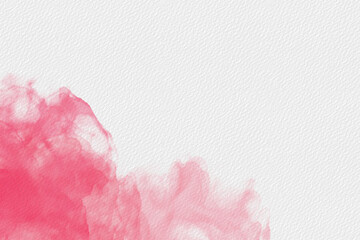 Soft pink watercolor cloud on textured paper, gentle abstract background for design and art