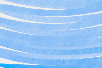 Blue watercolor waves with soft curved strokes on textured paper, abstract artistic background