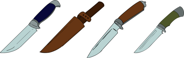 Vector colored elements of traditional horse hunting. For education materials, design 