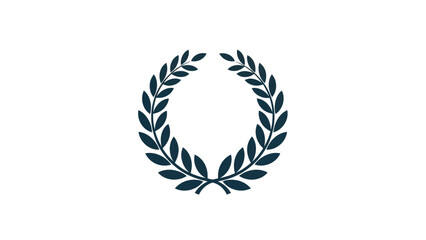 Obraz premium Vector illustration of detailed laurel wreath, victory symbol, simple design style.