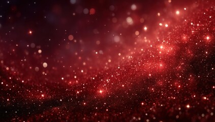 Red Glitter Background with Sparkling Particles for Festive and Elegant Designs
