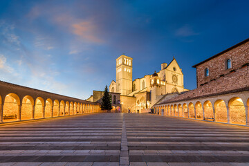 Assisi, Italy with the Basilica of Saint Francis of Assisi