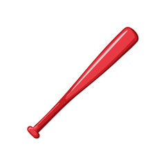 Vivid Red Baseball Bat Sports Equipment for Playful Game Day Competition