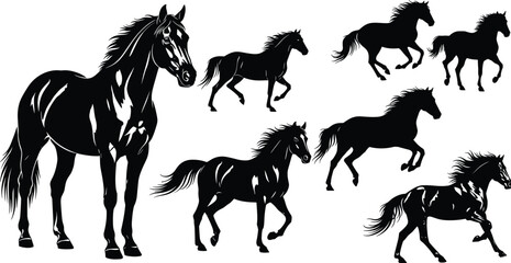 Intimate couple kissing and hugging silhouettes vector set, man and woman embracing passionately, showing love and affection, flat black icon.