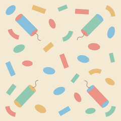 Colorful Confetti and Poppers Pattern