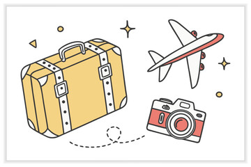 Cute Kawaii Doodles Set cute doodles, cute illustration, kawaii art,