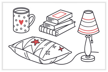 Cute Kawaii Doodles Set cute doodles, cute illustration, kawaii art,