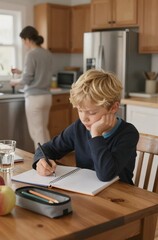 grandfather and grandson working together