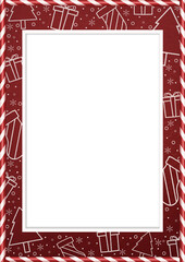 Doodle Christmas element Frame Border Design Background 