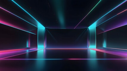 Neon Futuristic Room Perspective A