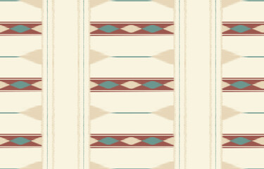 Ethnic abstract ikat art. Aztec ornament print. geometric ethnic pattern seamless  color oriental.  Design for background ,curtain, carpet, wallpaper, clothing, wrapping, Batik, vector illustration.