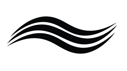 Abstract wave design featuring curved parallel lines against a white background