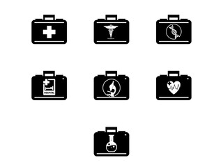 Medical and Healthcare  icons set. Medicine, check up, doctor, dentistry, pharmacy, lab, scientific discovery, collection. Vector illustration EPS 10
