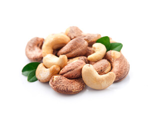 Roasted cashew with leaves