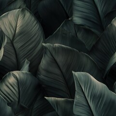 Seamless leaves pattern illustration with natural botanical shapes and clean artistic style.