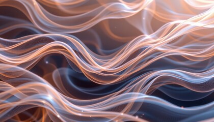 Fototapeta premium Create an abstract image featuring flowing, wavy lines that are subtle and create a soft
