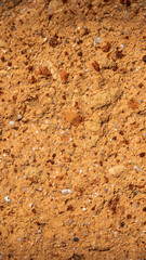 macro photo of an orange brick with visible texture. background