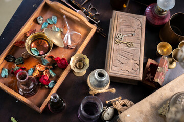 vintage photo album with old photos