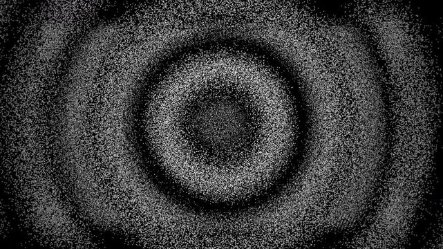 echoing ripple patterns with grainy monochrome pulses for sound visualization