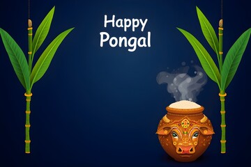 A creative Pongal background.