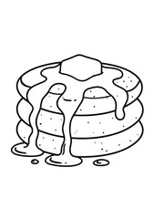 Pan cake coloring design