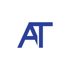 Fototapeta premium AT letter logo from the combination of letter A and T