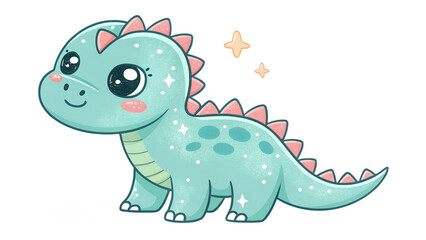 Obraz premium Little dinosaur isolated