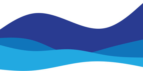 Abstract Ocean Waves in Blue Tones: Calm, Fluid Background for Design Projects