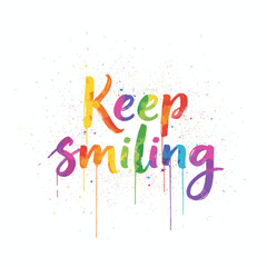 Rainbow watercolor inspirational quote