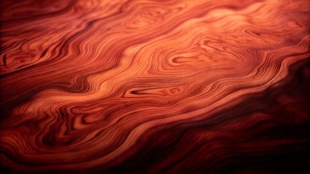 Bubinga Waterfall Mahogany Texture &ndash; Dramatic Swirling Flame Grain, Luxurious Reddish-Brown Seamless Wood Background for Premium Design
