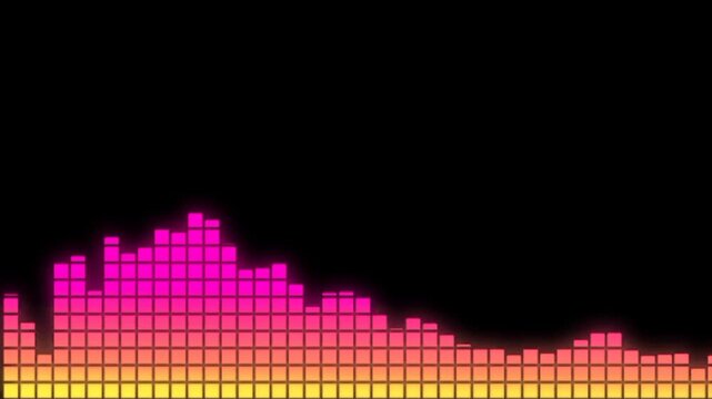 Abstract music equalizer 3d animated background