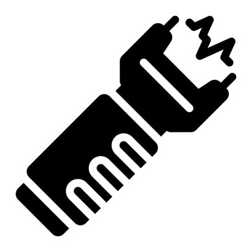 electroshock glyph icon