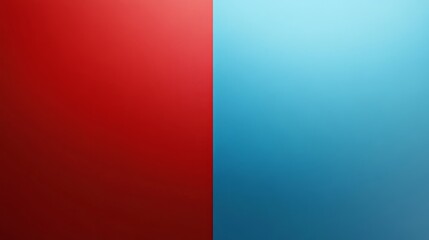 Red and blue background with a white horizontal stripe across the center of the image